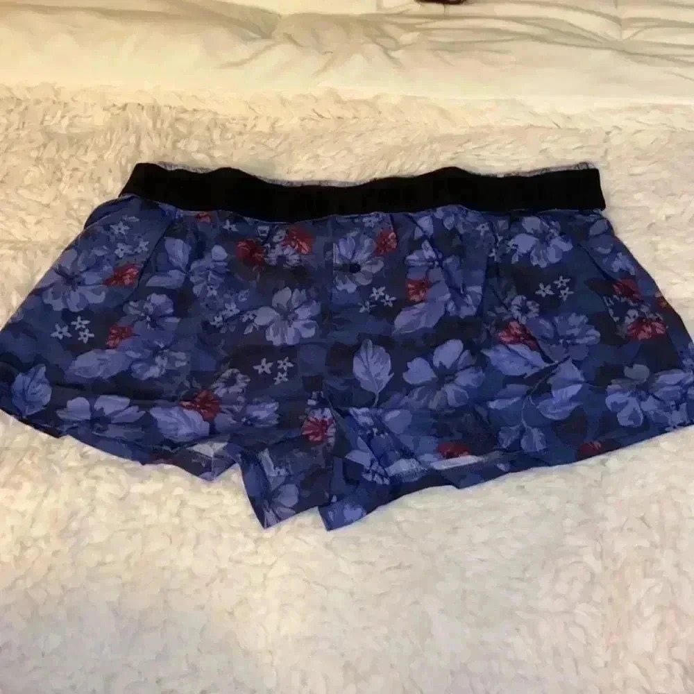 Victoria’s Secret indigo blue floral boxy shorts
